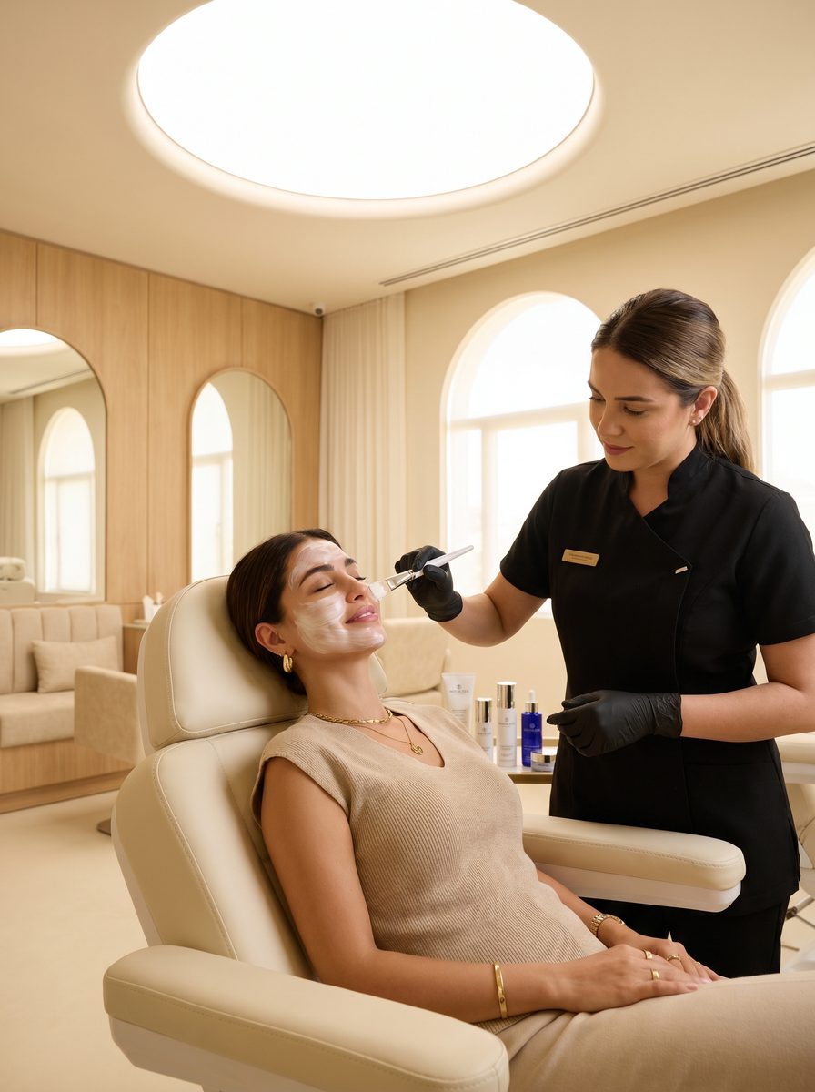 Facial treatment at Laurance